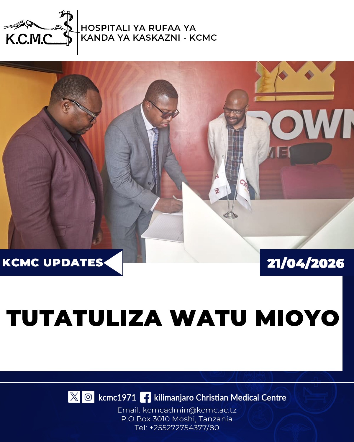 TUTATULIZA WATU MIOYO