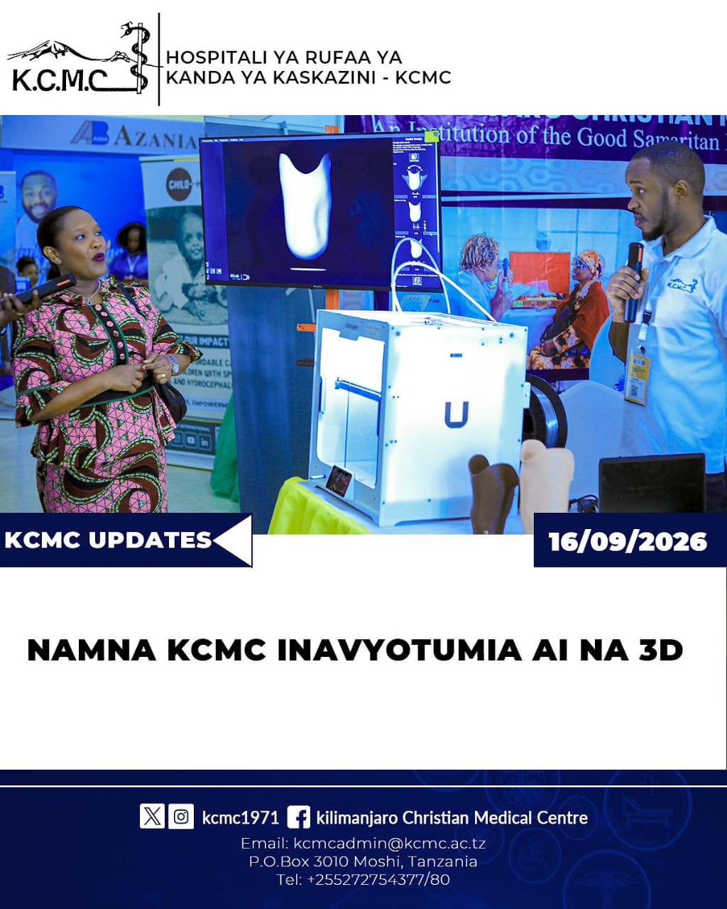NAMNA KCMC INAVYOTUMIA AI NA 3D