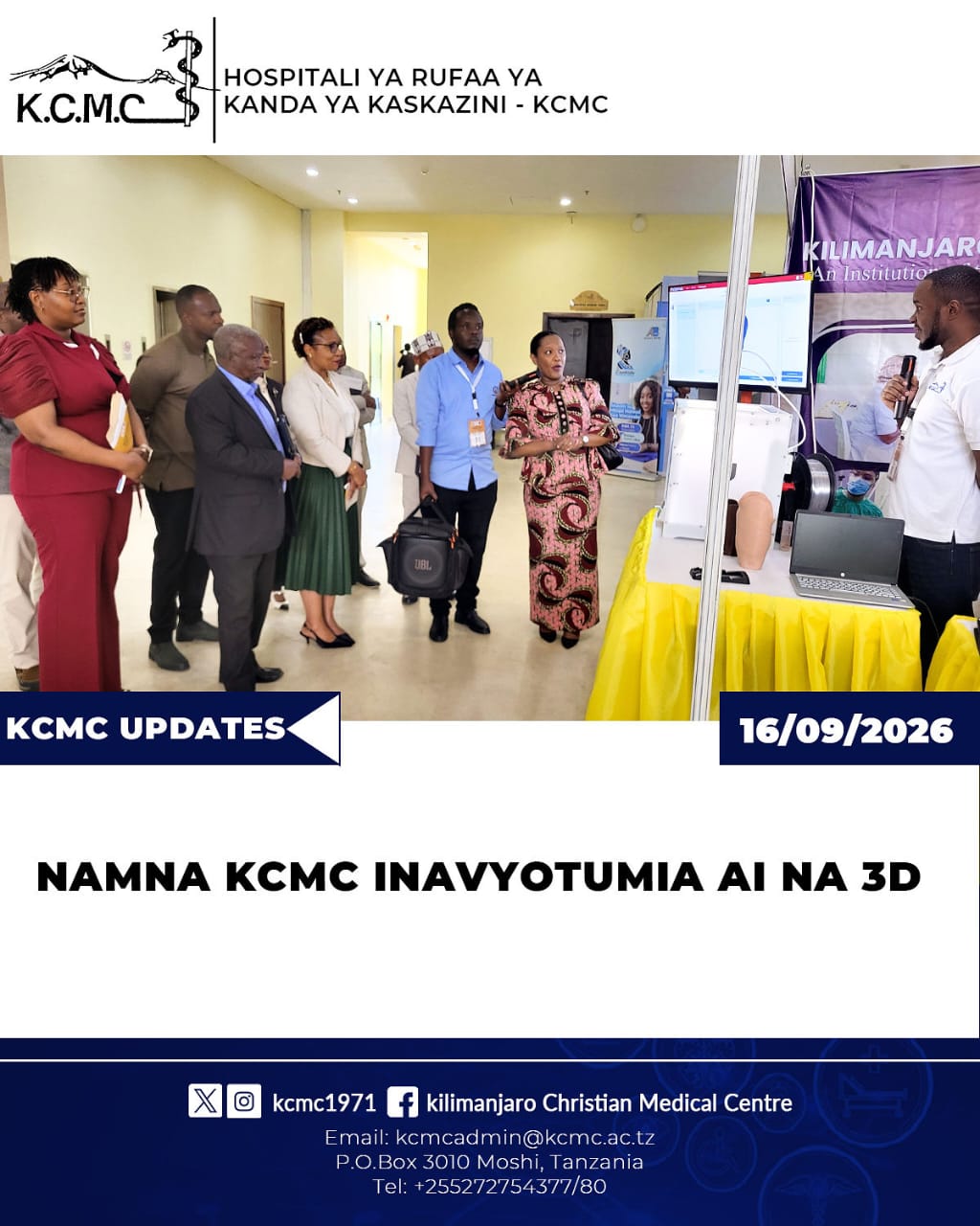 NAMNA KCMC INAVYOTUMIA AI NA 3D