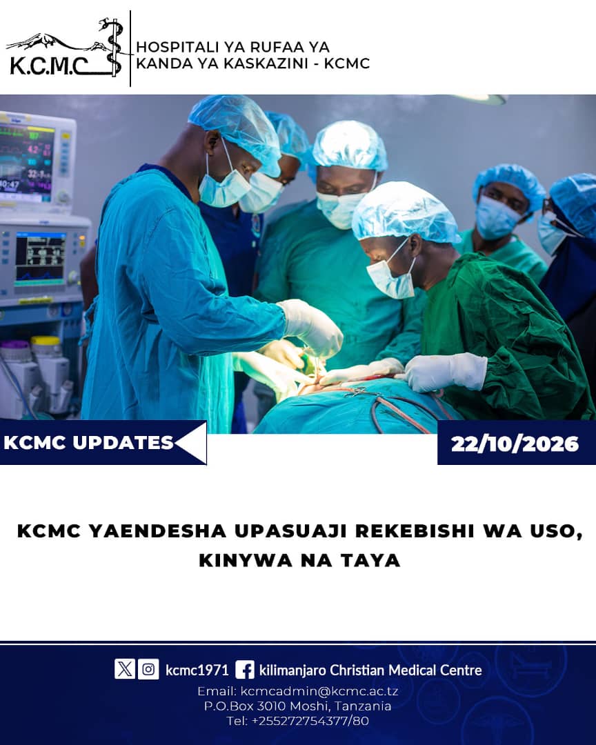 KCMC YAENDESHA UPASUAJI REKEBISHI WA USO, KINYWA NA TAYA