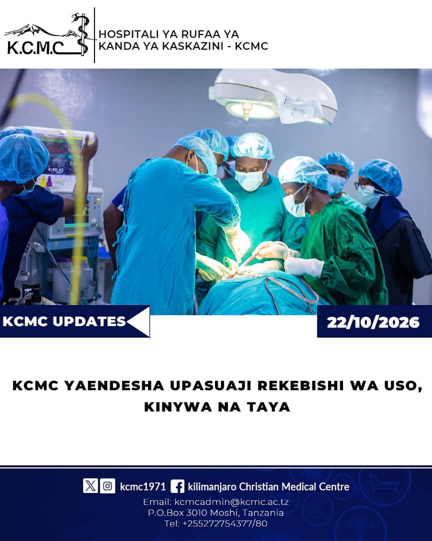KCMC YAENDESHA UPASUAJI REKEBISHI WA USO, KINYWA NA TAYA