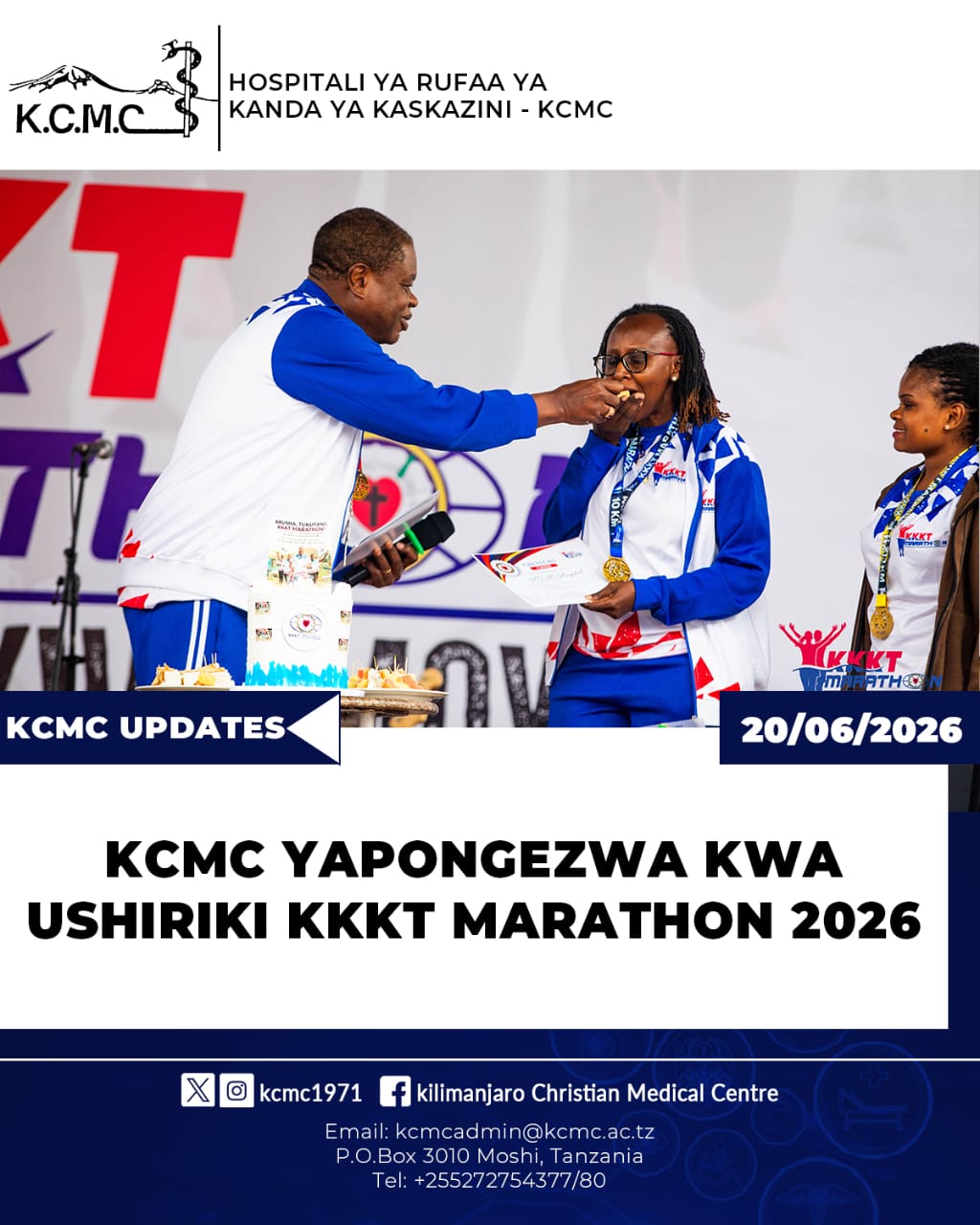 KCMC YAPONGEZWA USHIRIKI KTK KKKT MARATHON 2026