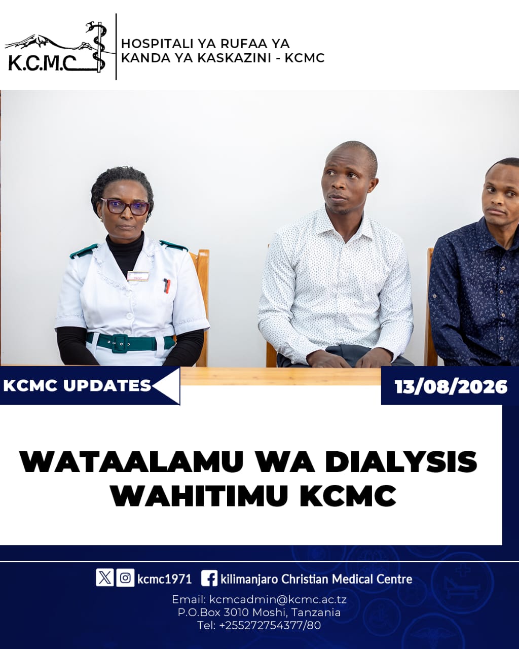 WATAALAMU WA DIALYSIS WAHITIMU KCMC
